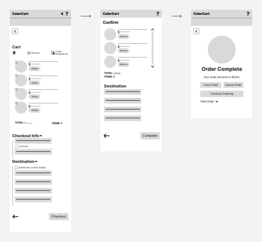 low-fidelity wireframes